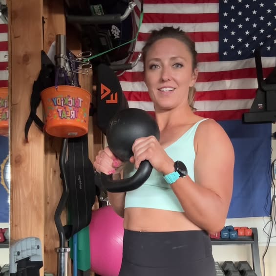 Coach Aubrie in action — fitness coaching